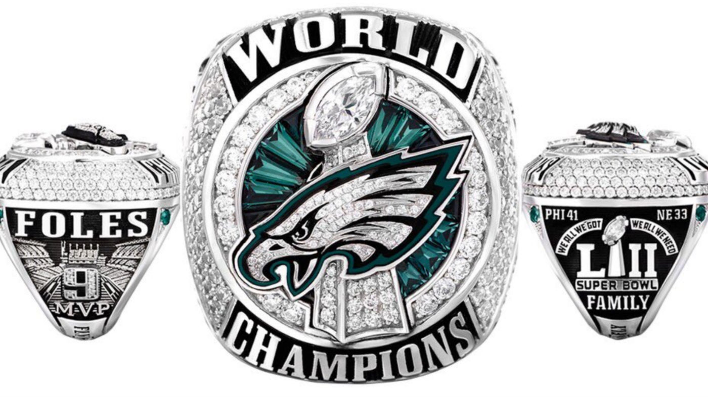 Philadelphia Eagles NFL Super Bowl championship ring Nick Foles