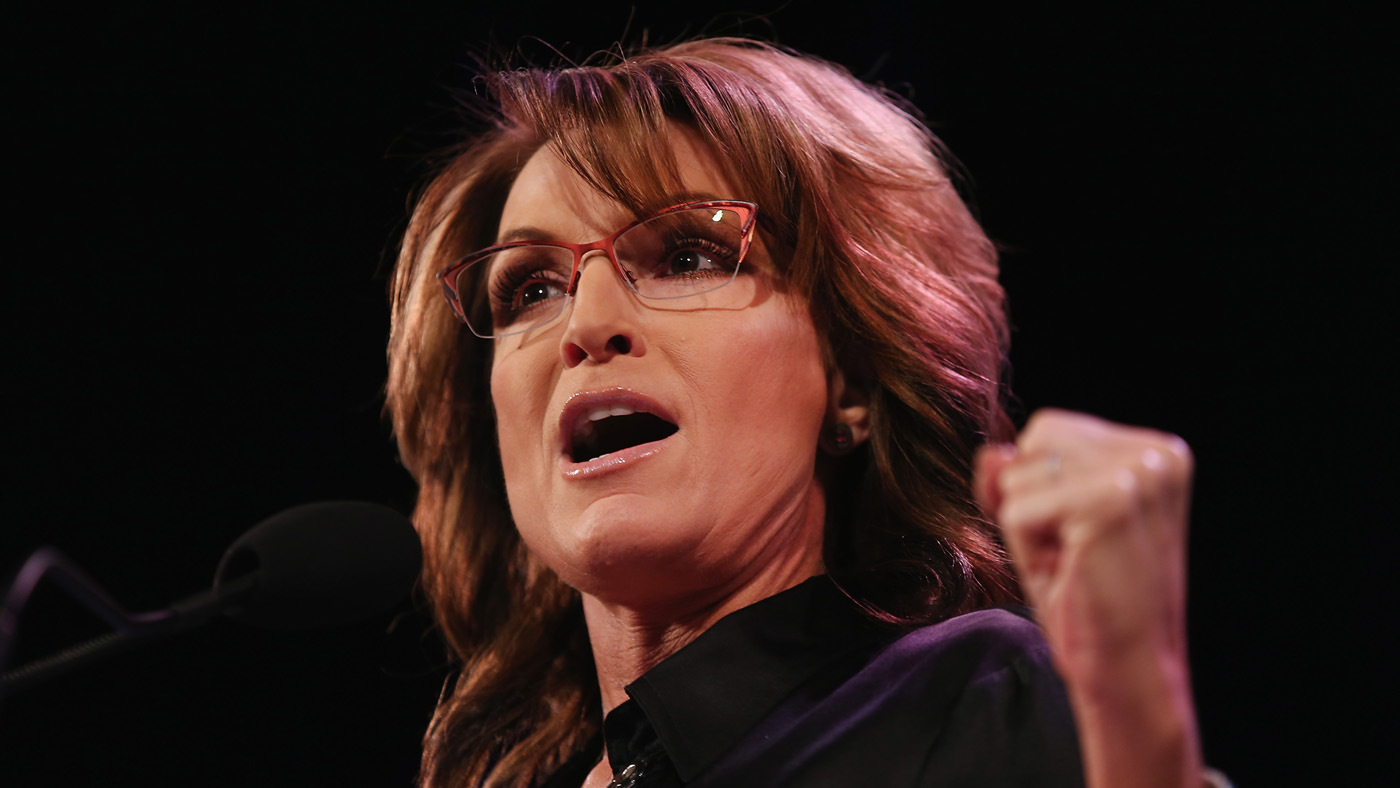 Sarah Palin delivering a speech