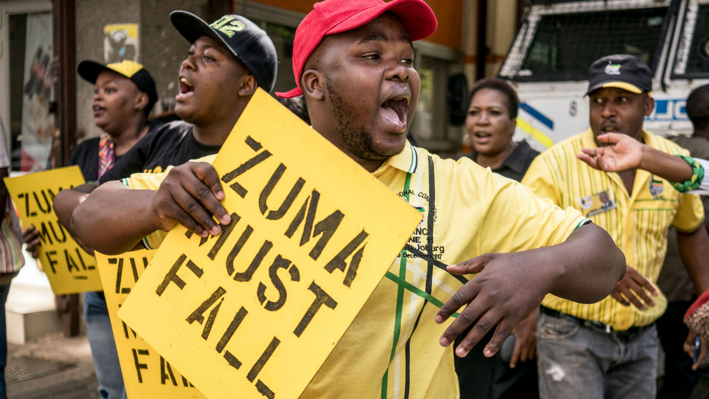Jacob Zuma has faced growing public pressure to stand down 