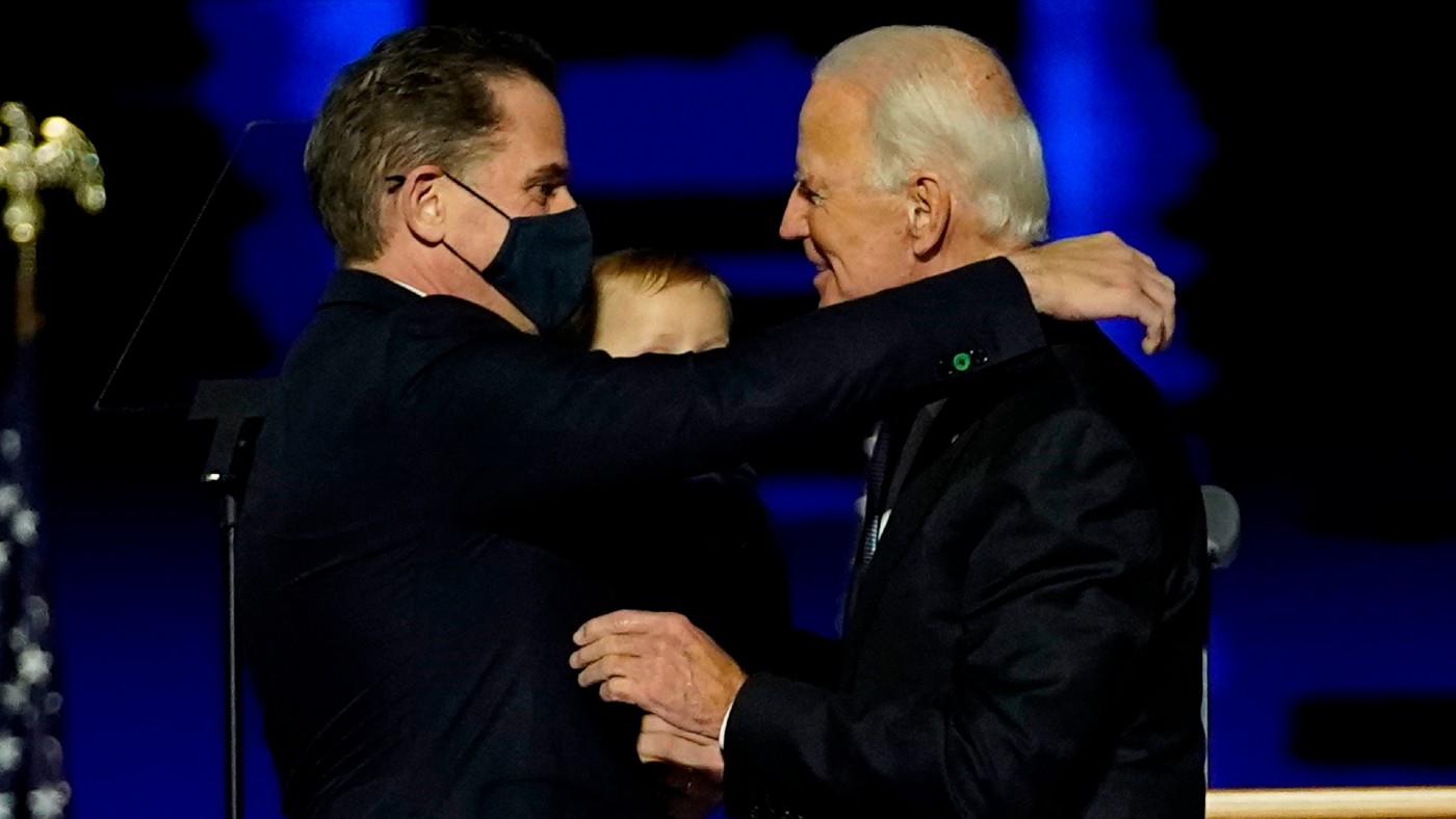 Joe Biden embraces Hunter Biden
