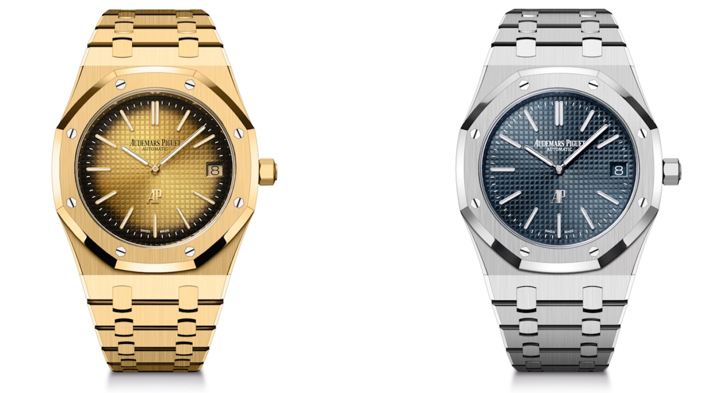 Royal Oak 50th Jumbo editions in gold and classic steel 