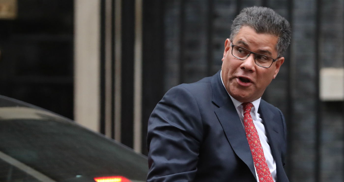 Employment Minister Alok Sharma leaves 10 Downing Street following a reshuffle