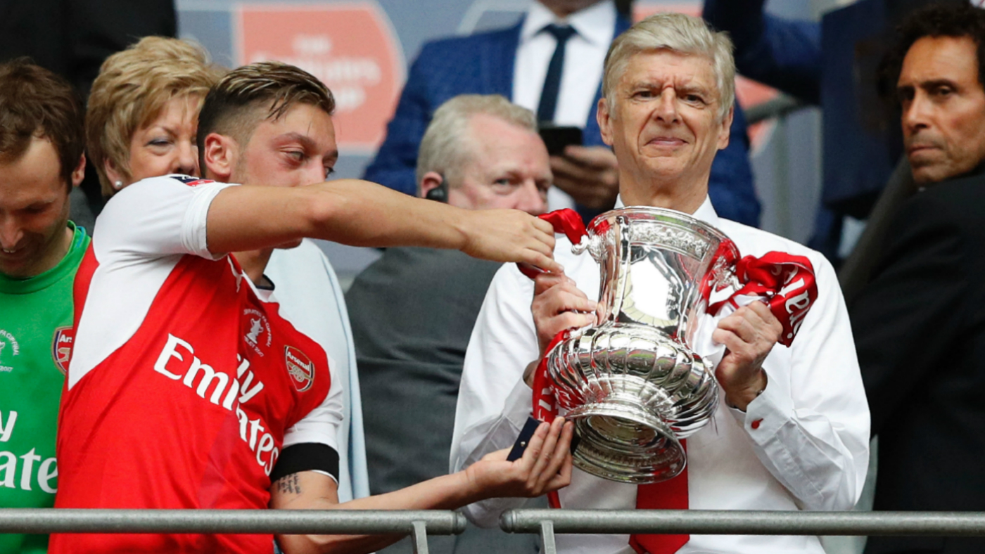 Arsene Wenger with the FA Cup