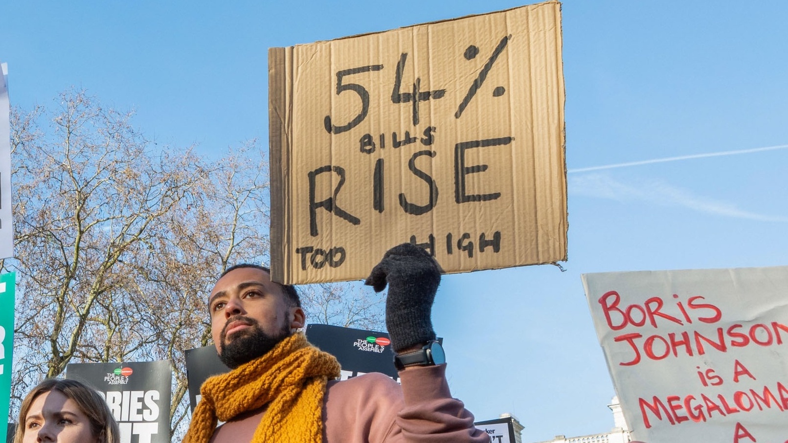 Cost-of-living crisis protester
