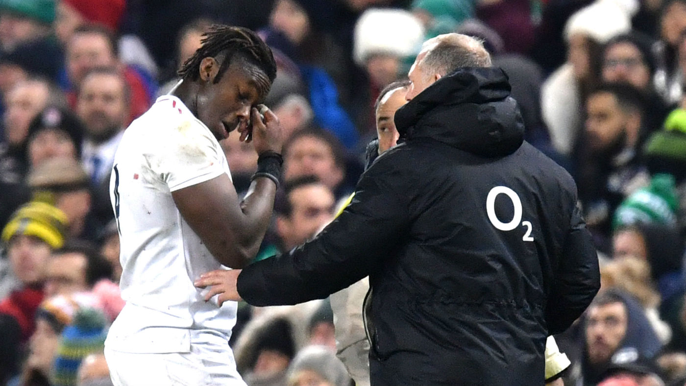 England’s Maro Itoje was injured during the victory against Ireland at the Aviva Stadium