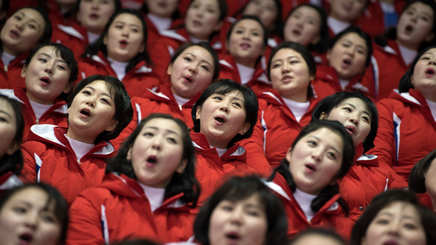 North Korea cheerleaders