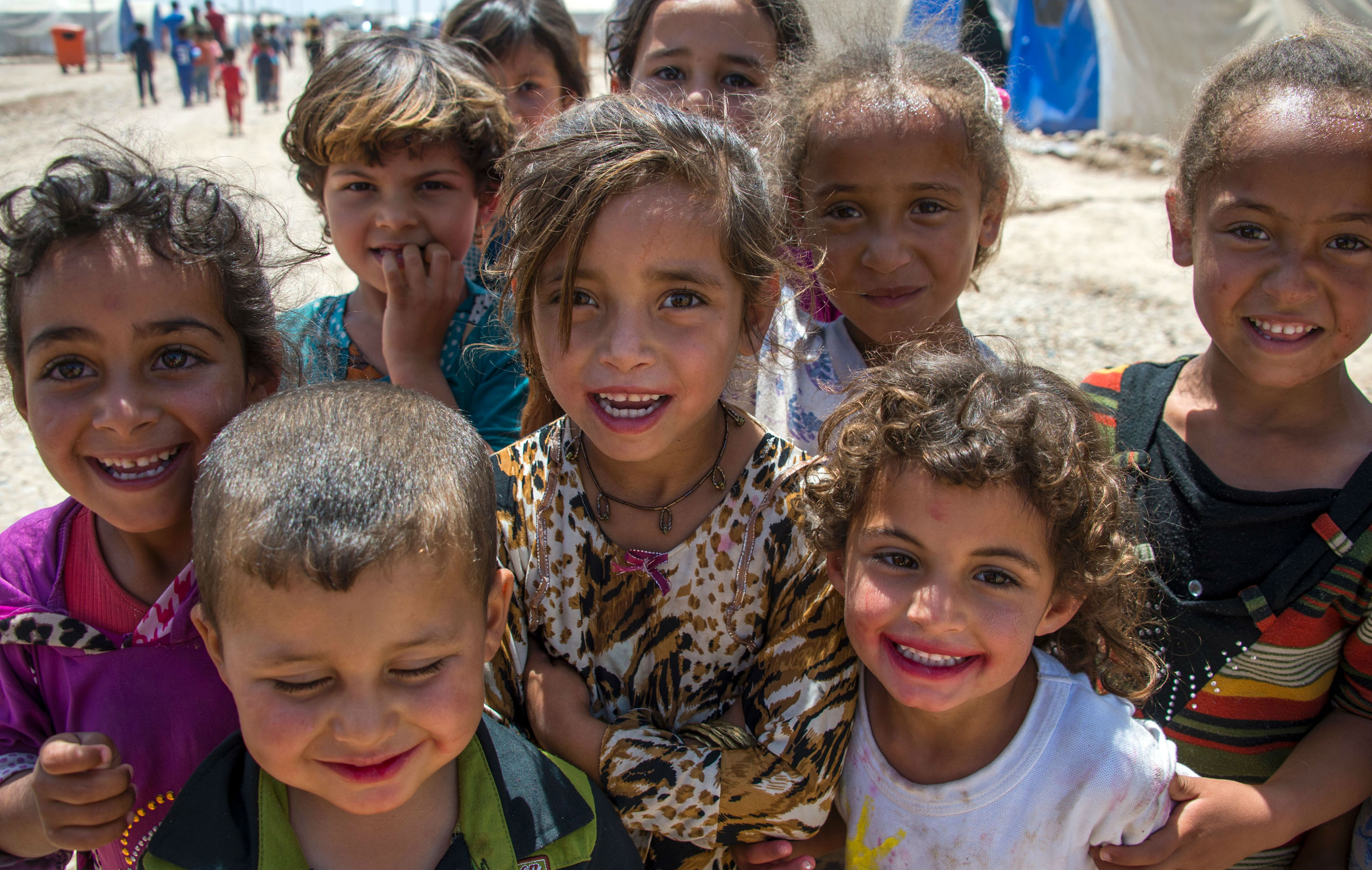 Children at refugee camp, Iraq