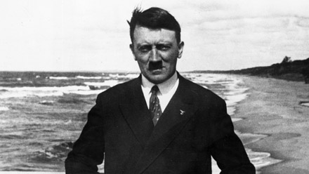Hitler photographed on a beach
