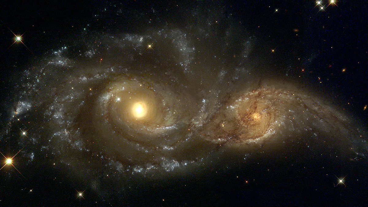 DRPCTE Interacting Spiral Galaxies NGC 2207 and IC 2163