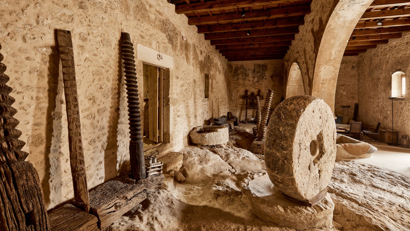 The mill at Kapsaliana Village Hotel in Crete