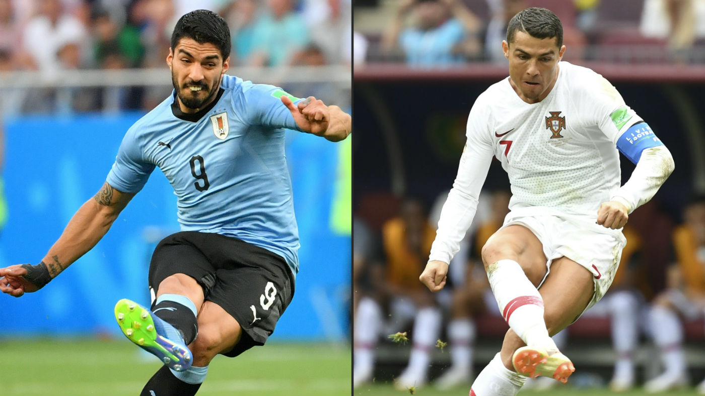 World Cup round of 16 Uruguay vs. Portugal Luis Suarez Cristiano Ronaldo