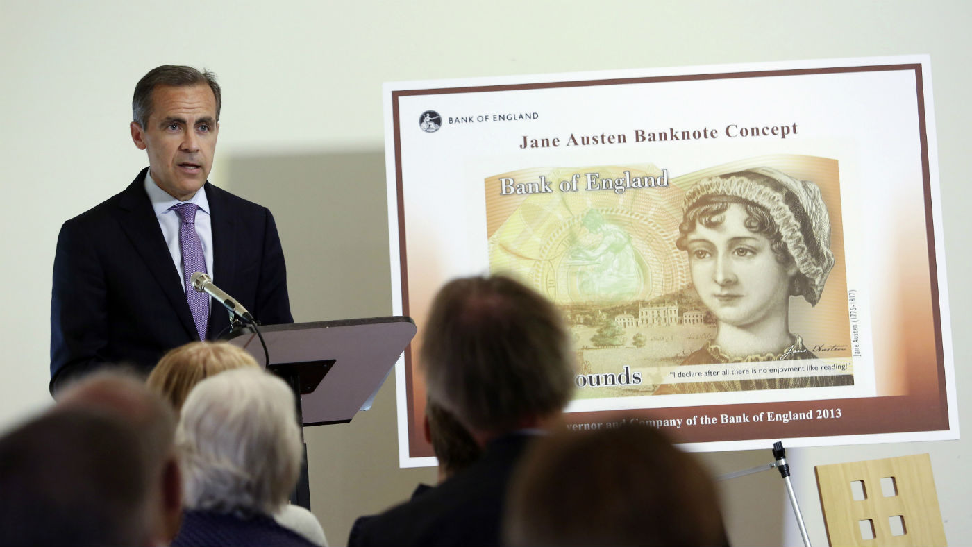  Governor of the Bank of England, Mark Carney, introduces the new ten pound note
