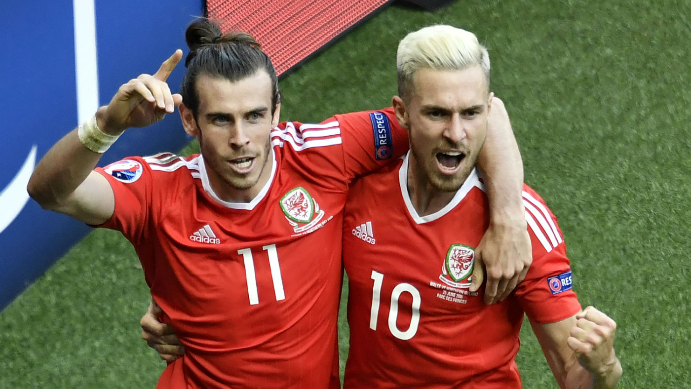 Wales footballers Gareth Bale and Aaron Ramsey