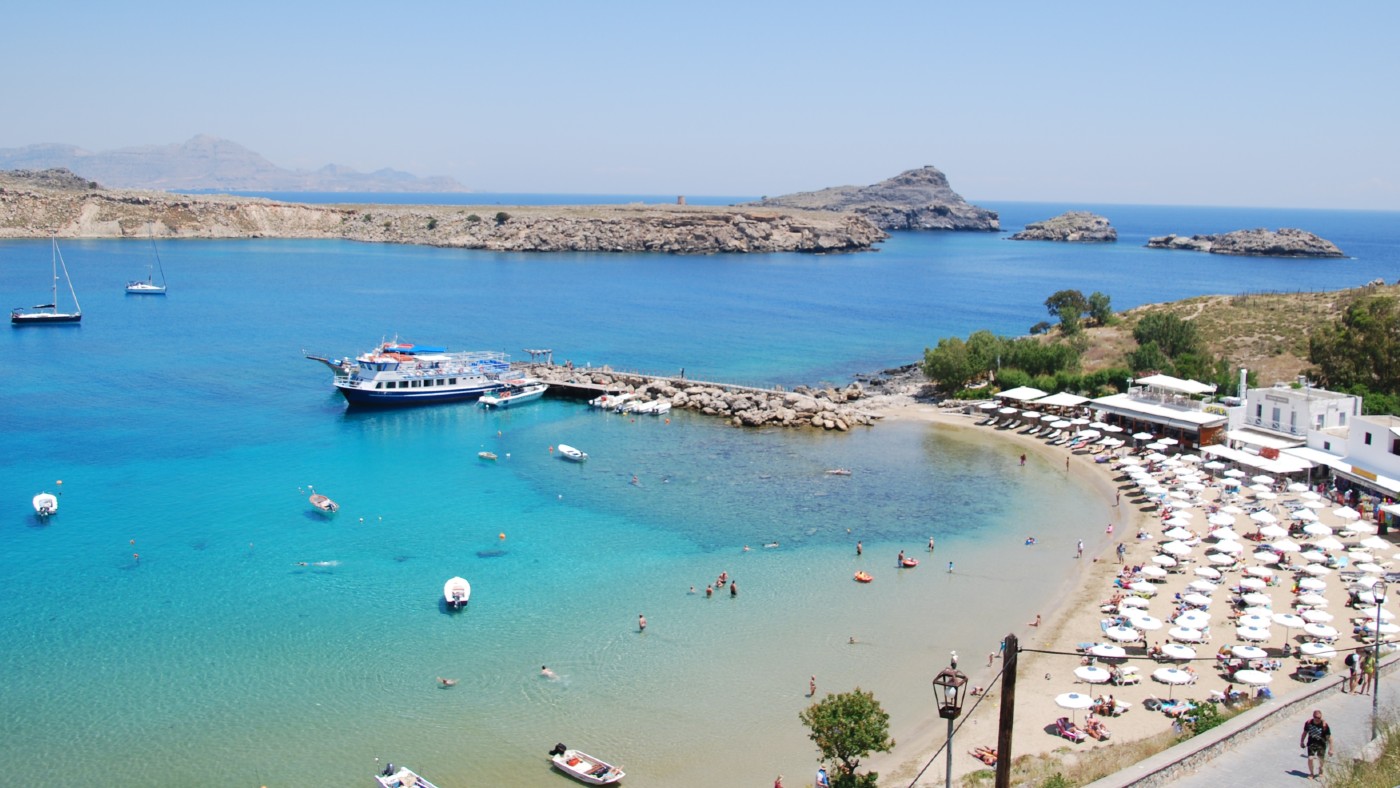 The Greek island of Rhodes is a popular tourist destination in autumn 