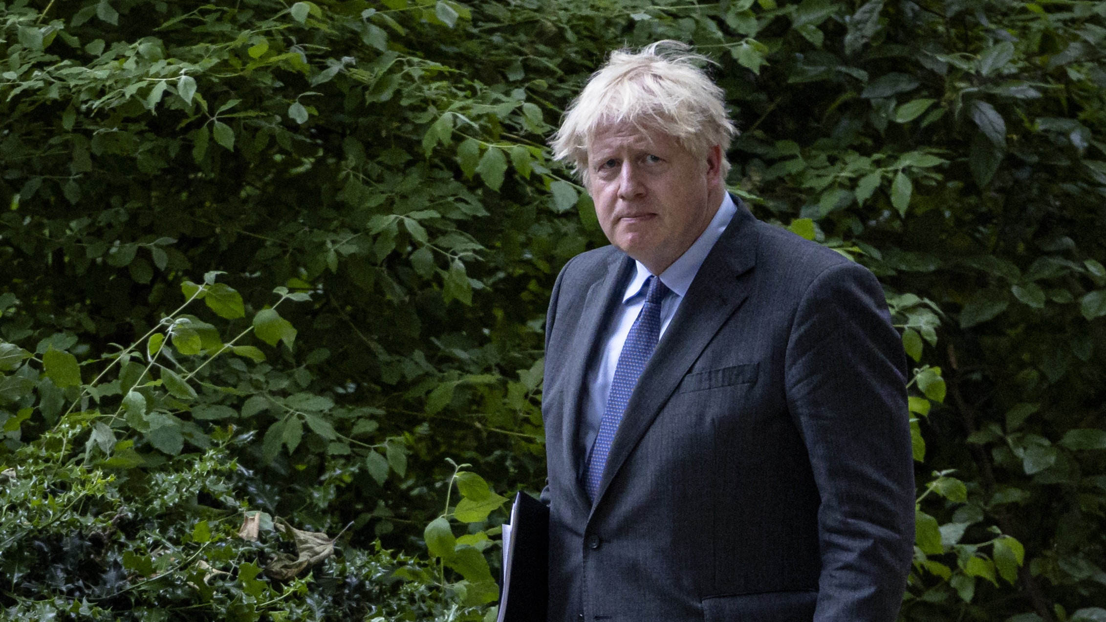 Boris Johnson walks up Downing Street to No. 10