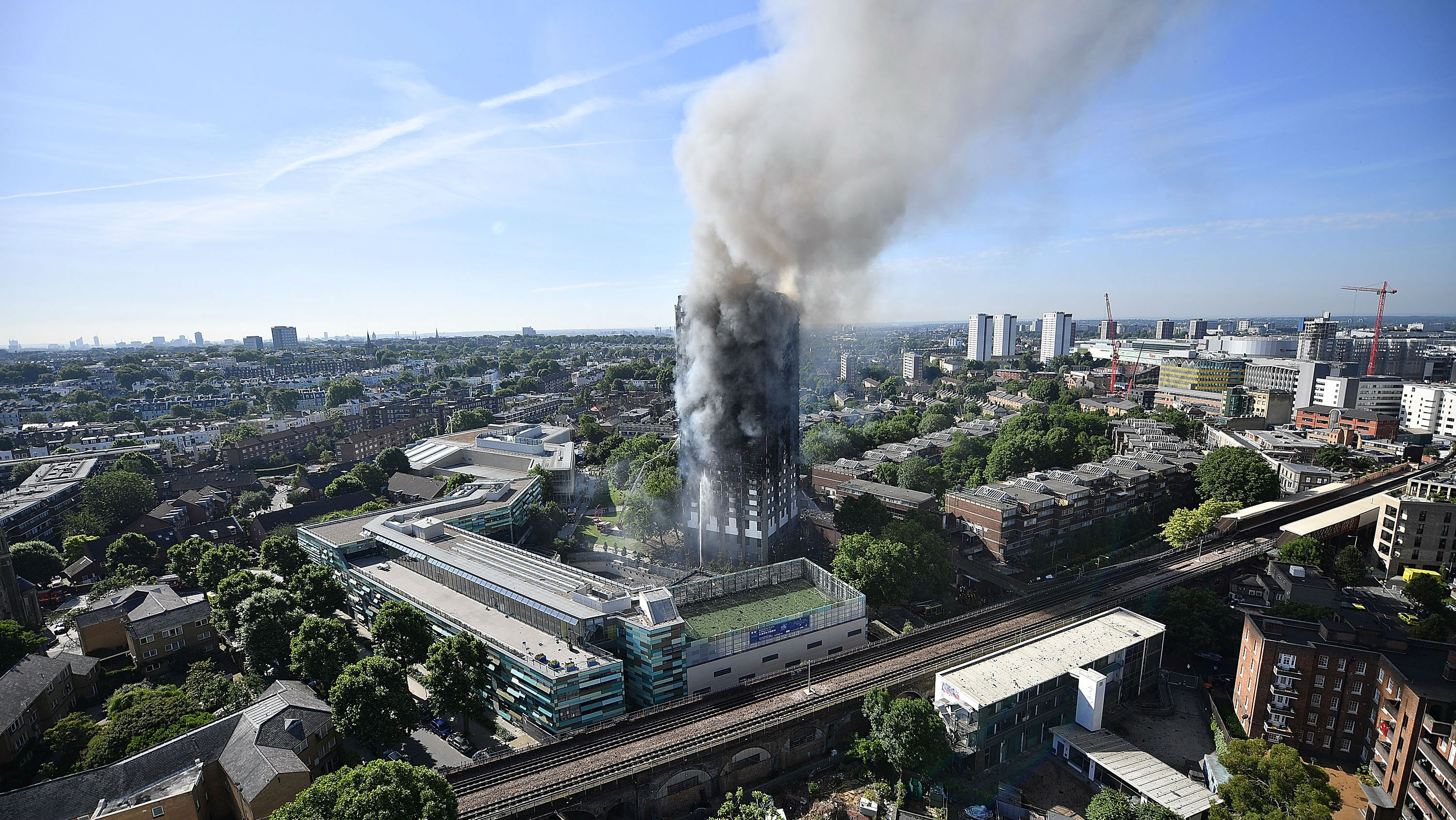 Grenfell Tower on fire 