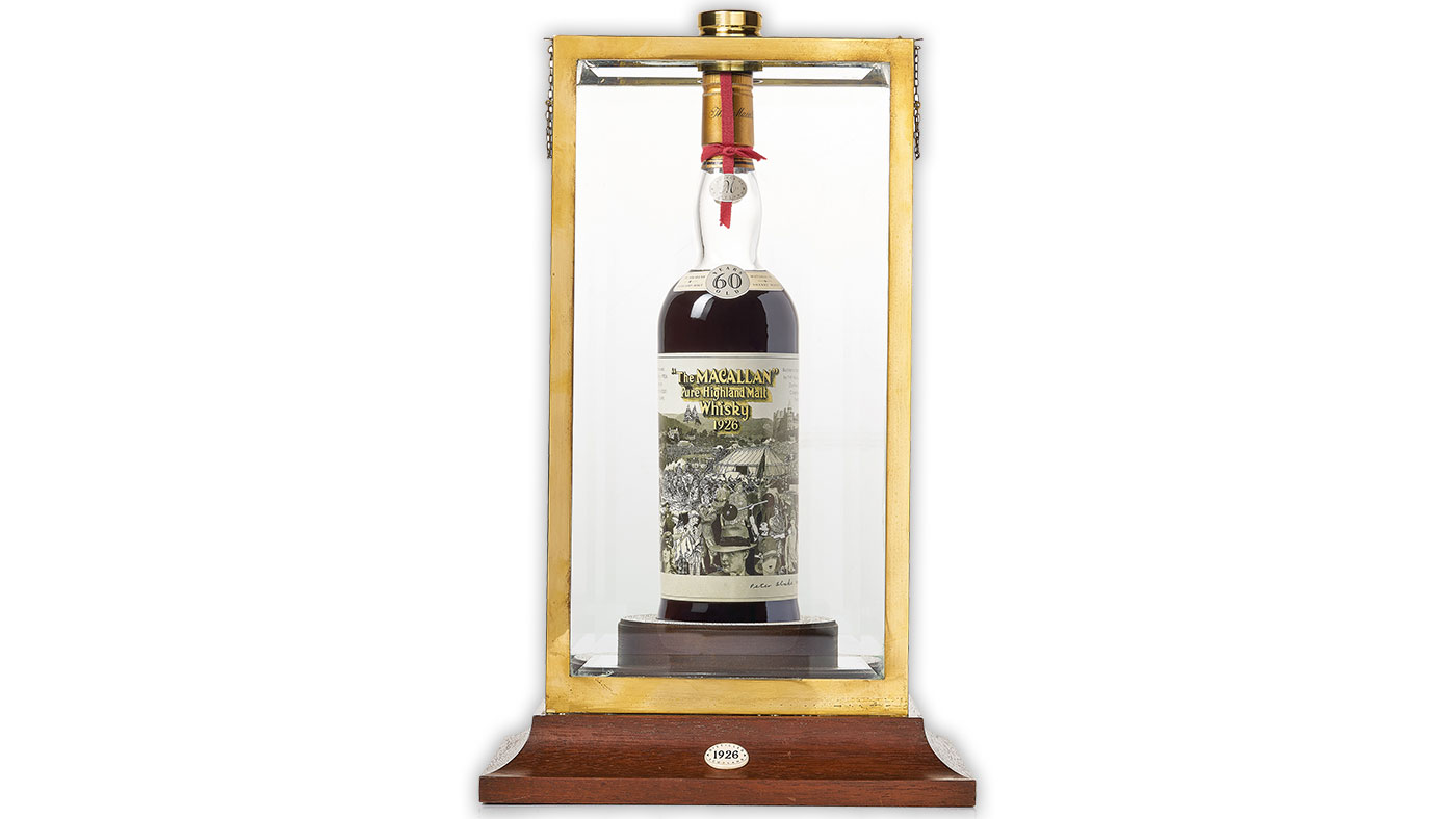 Macallan whisky 1926 Peter Black label