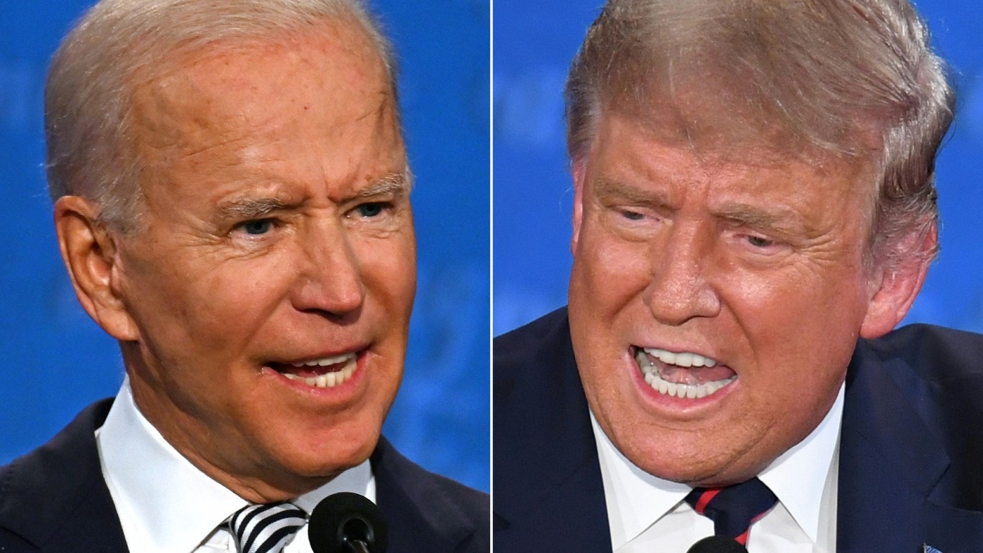 Donald Trump and Joe Biden, the two presidential candidates.