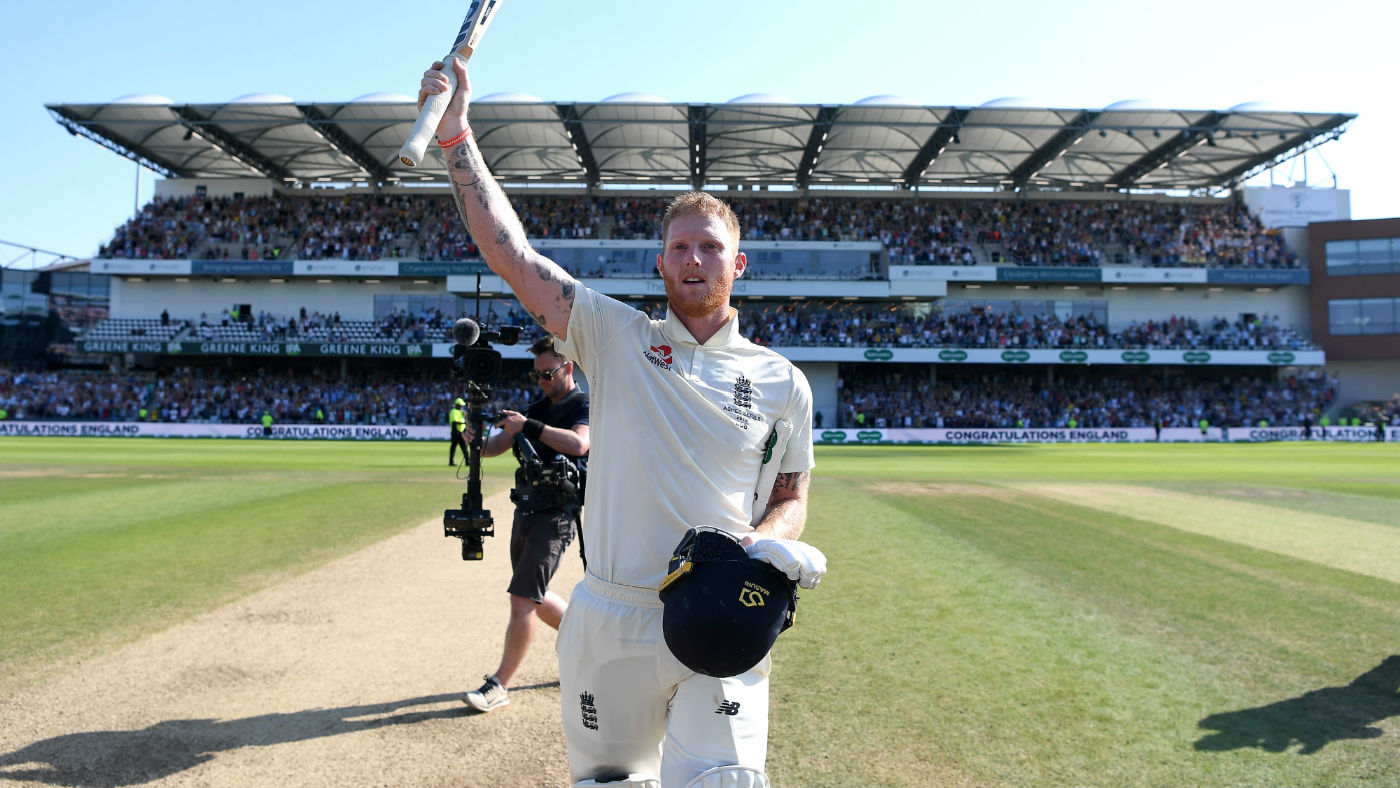England’s Ben Stokes celebrates his epic performance against Australia in the 2019 Headingley Ashes Test