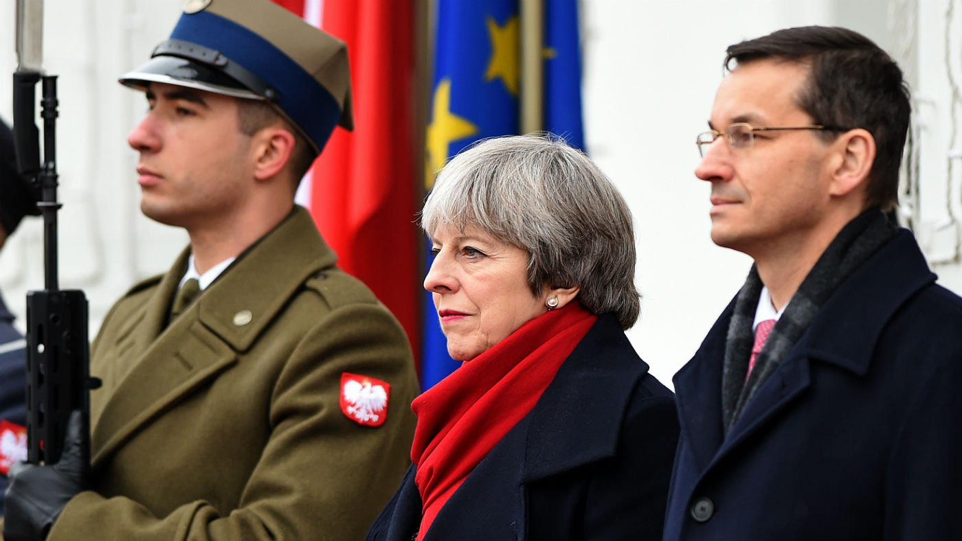 Theresa May and her Polish counterpart Mateusz Morawiecki