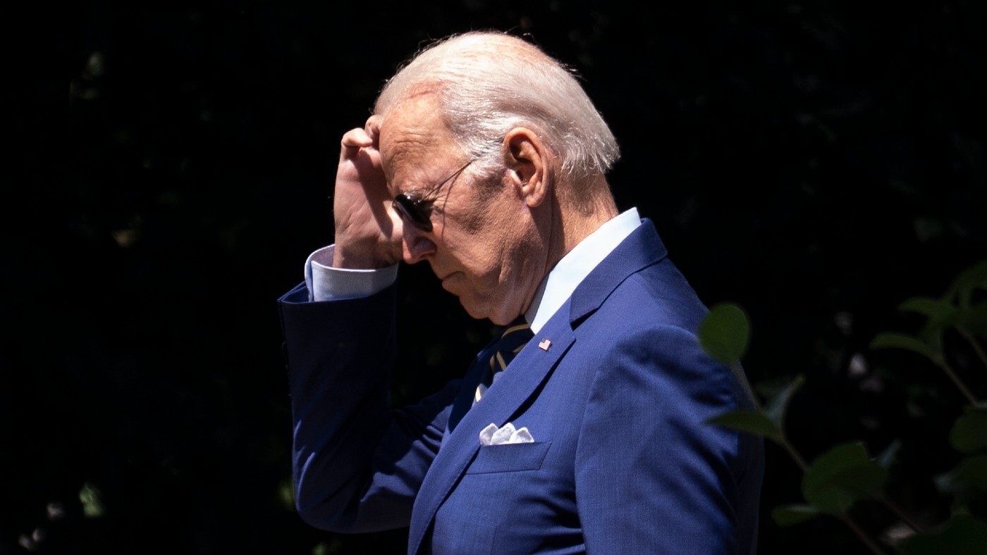 Joe Biden walking through South Lawn of the White House 