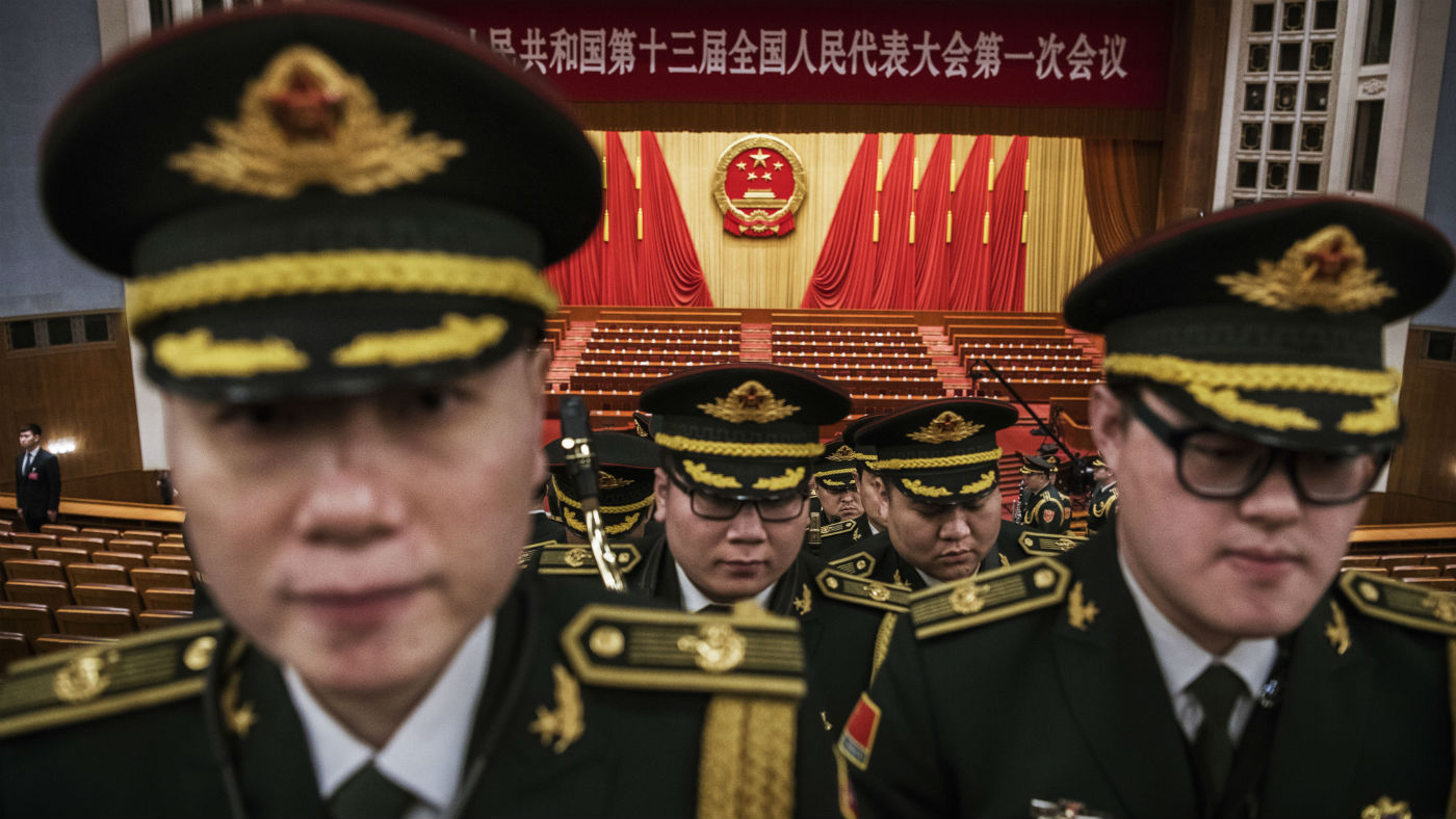 Members of the People&#039;s Liberation Army at this year&#039;s National People&#039;s Congress