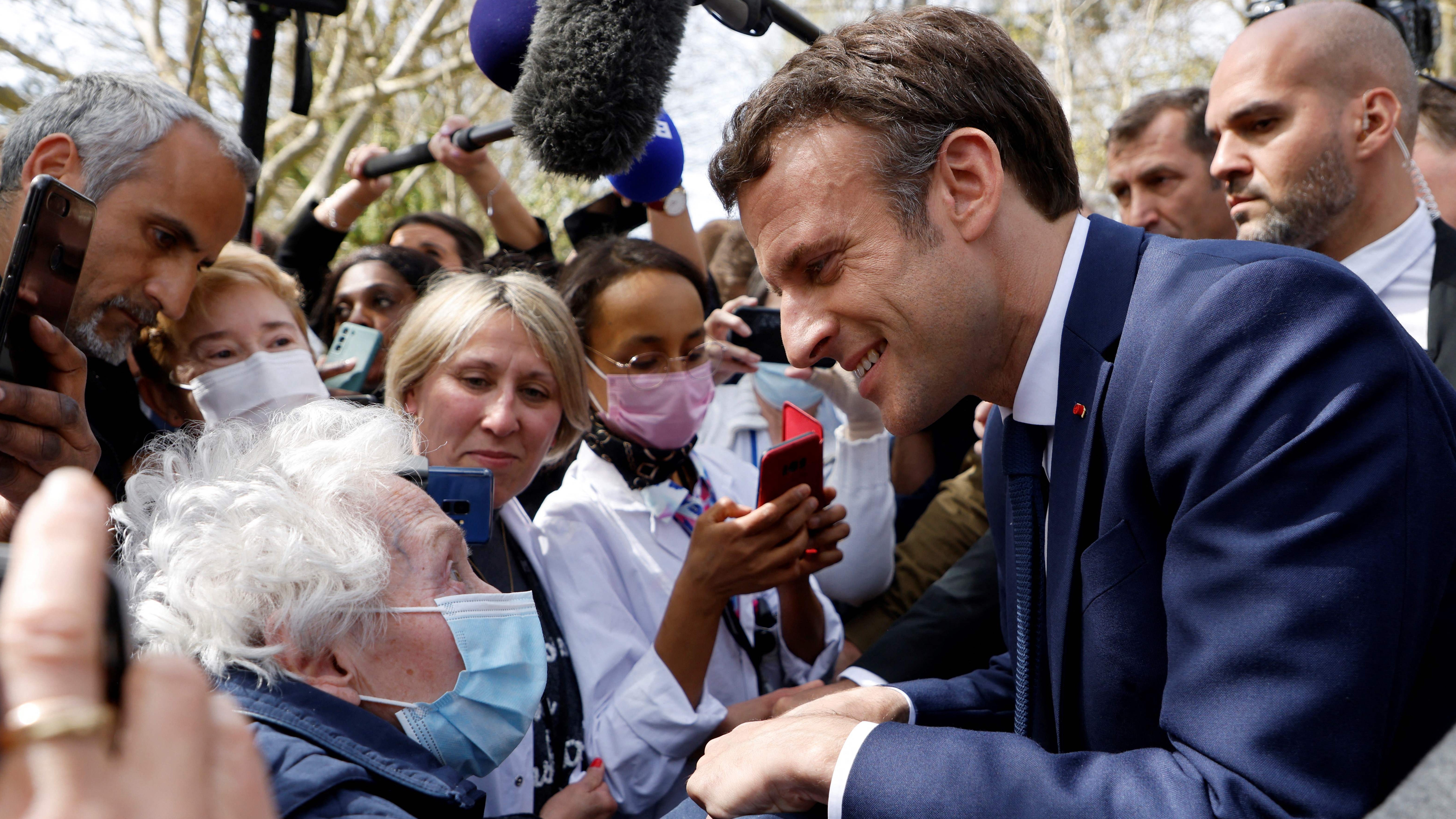 Emmanuel Macron hits the campaign trail in eastern France