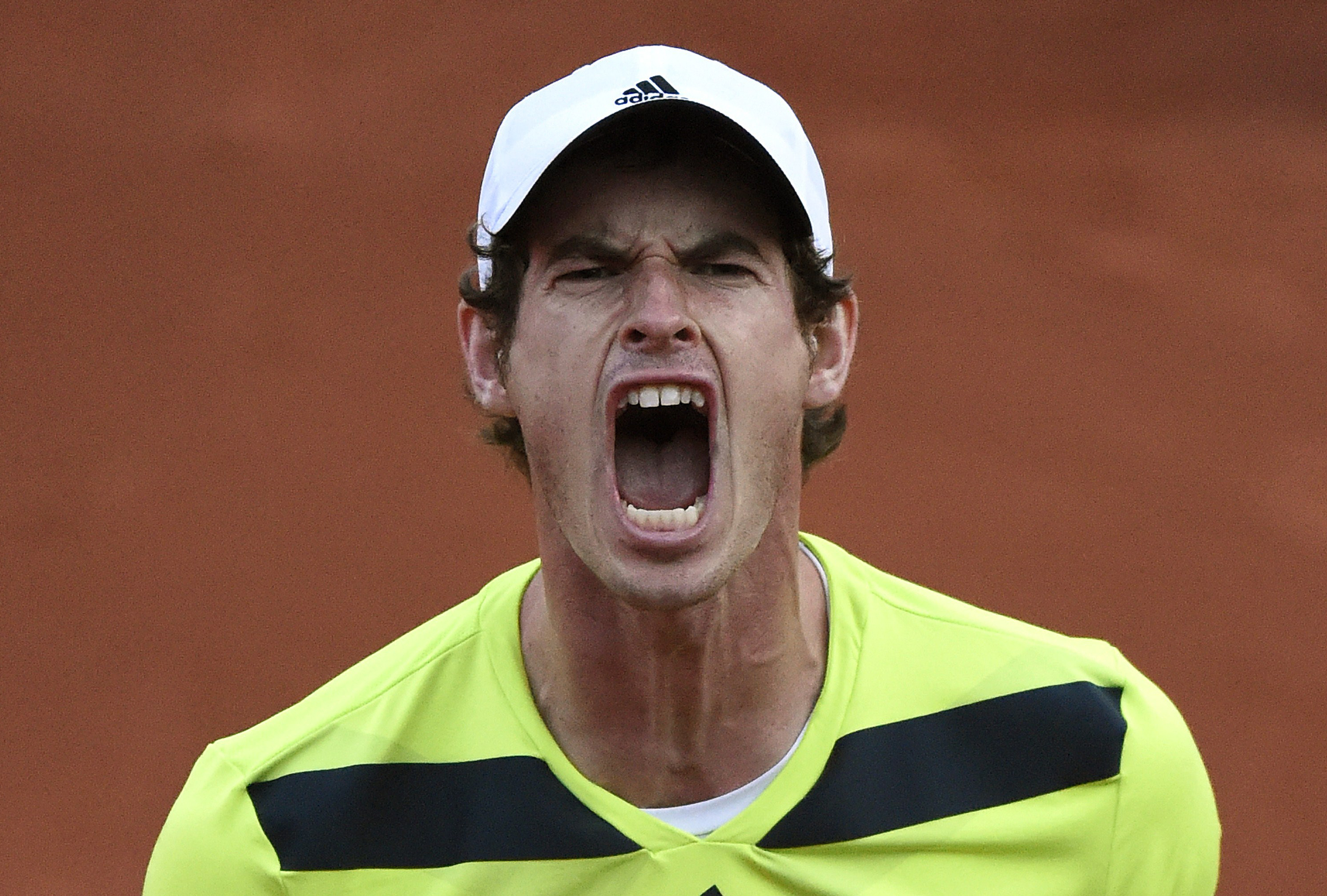Andy Murray celebrates his victory over France&#039;s Gael Monfils