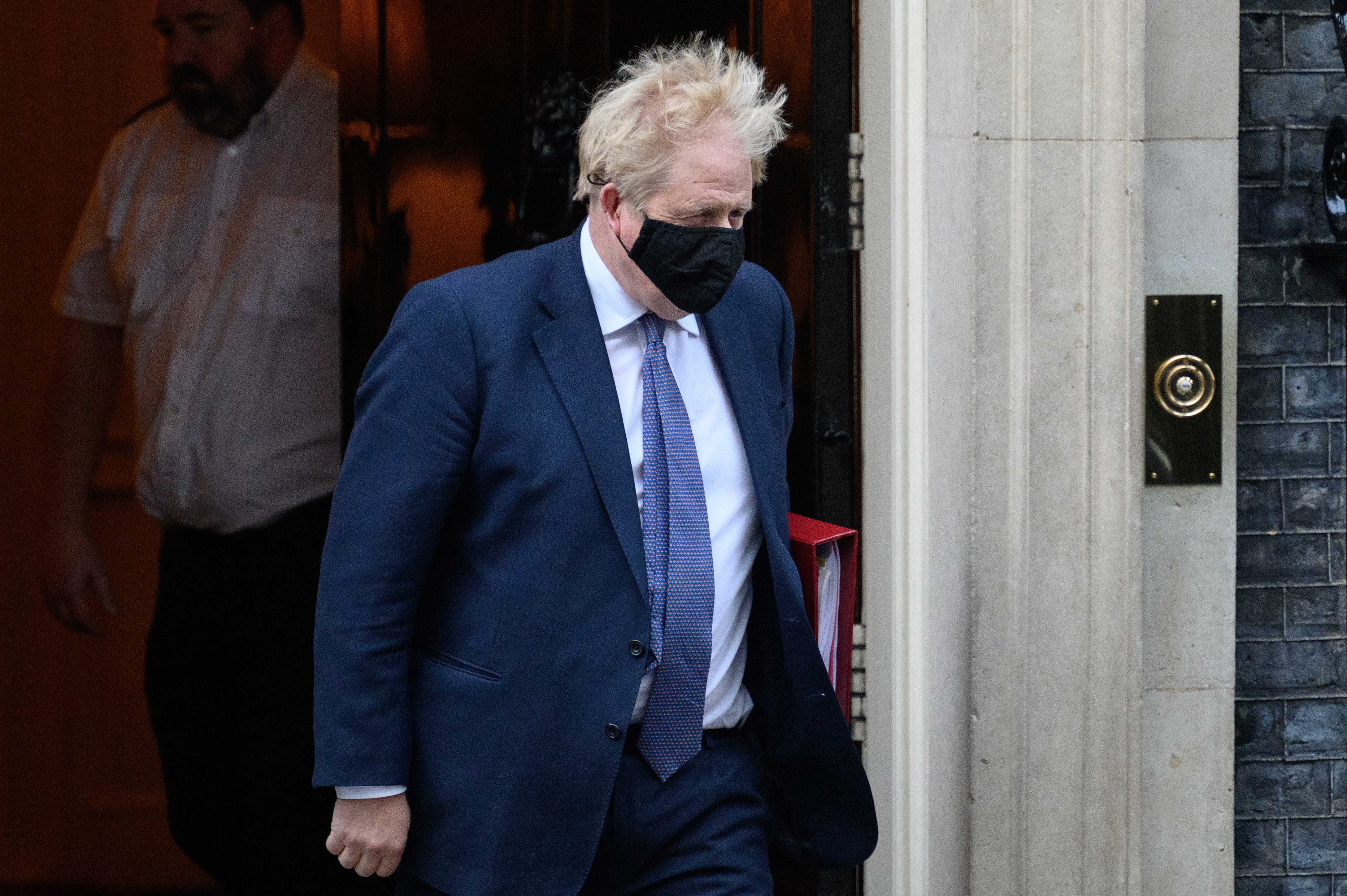 Boris Johnson looking windswept