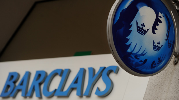 The British Barclays bank logo is seen on a branch in central London on February 15, 2011. Barclays said today its 2010 net profit rose a third to over £3.5 billion and announced it had cut b
