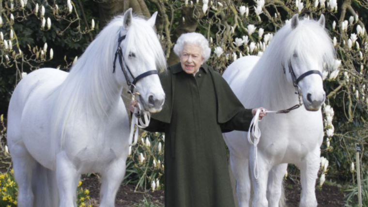  A picture released by the Royal Windsor Horse Show to mark the Queen’s 96th birthday