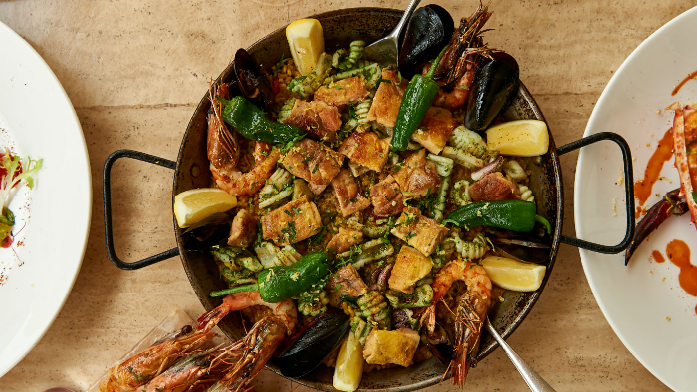 Seafood and chicken paella from the One&amp;Only The Palm Dubai 
