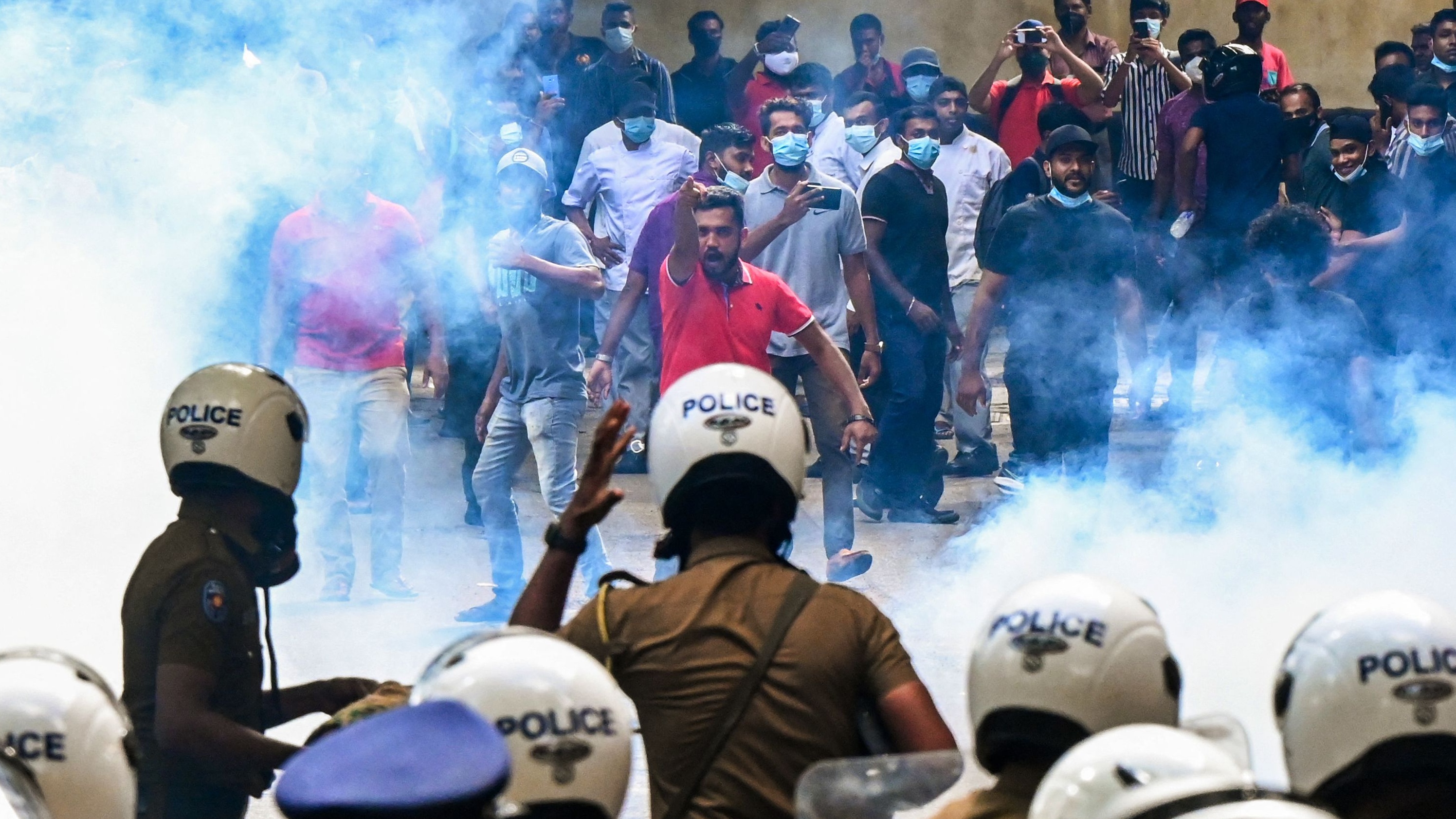 Sri Lankans clash with police in Colombo amid the country’s economic crisis