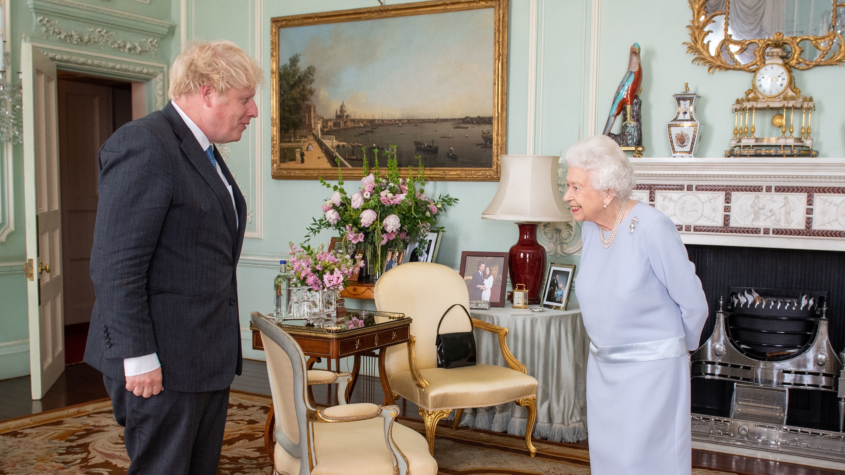 Boris Johnson meets the Queen in person for the first time in 15 months