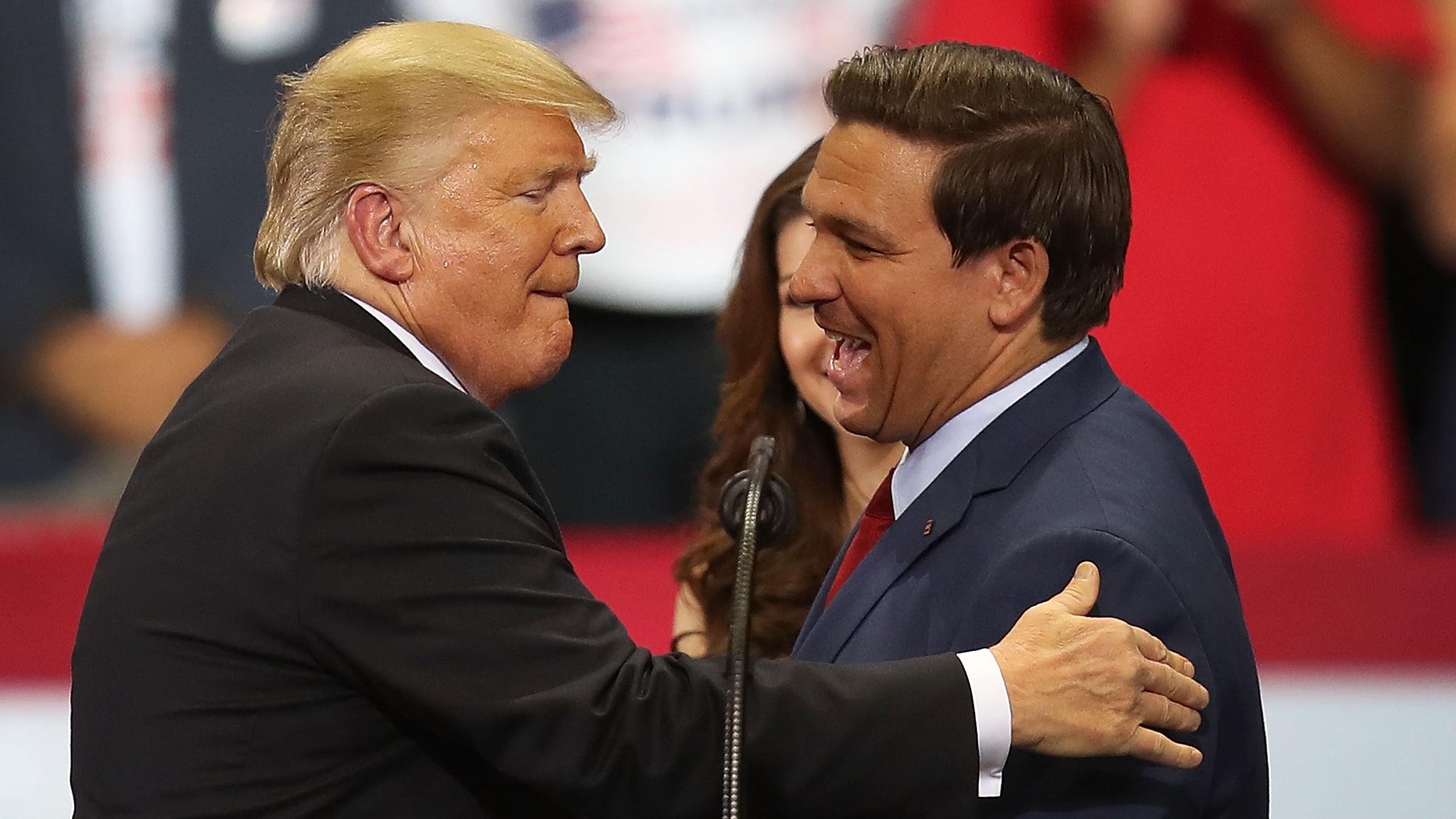 Ron DeSantis and Donald Trump during the former’s Florida governor campaign