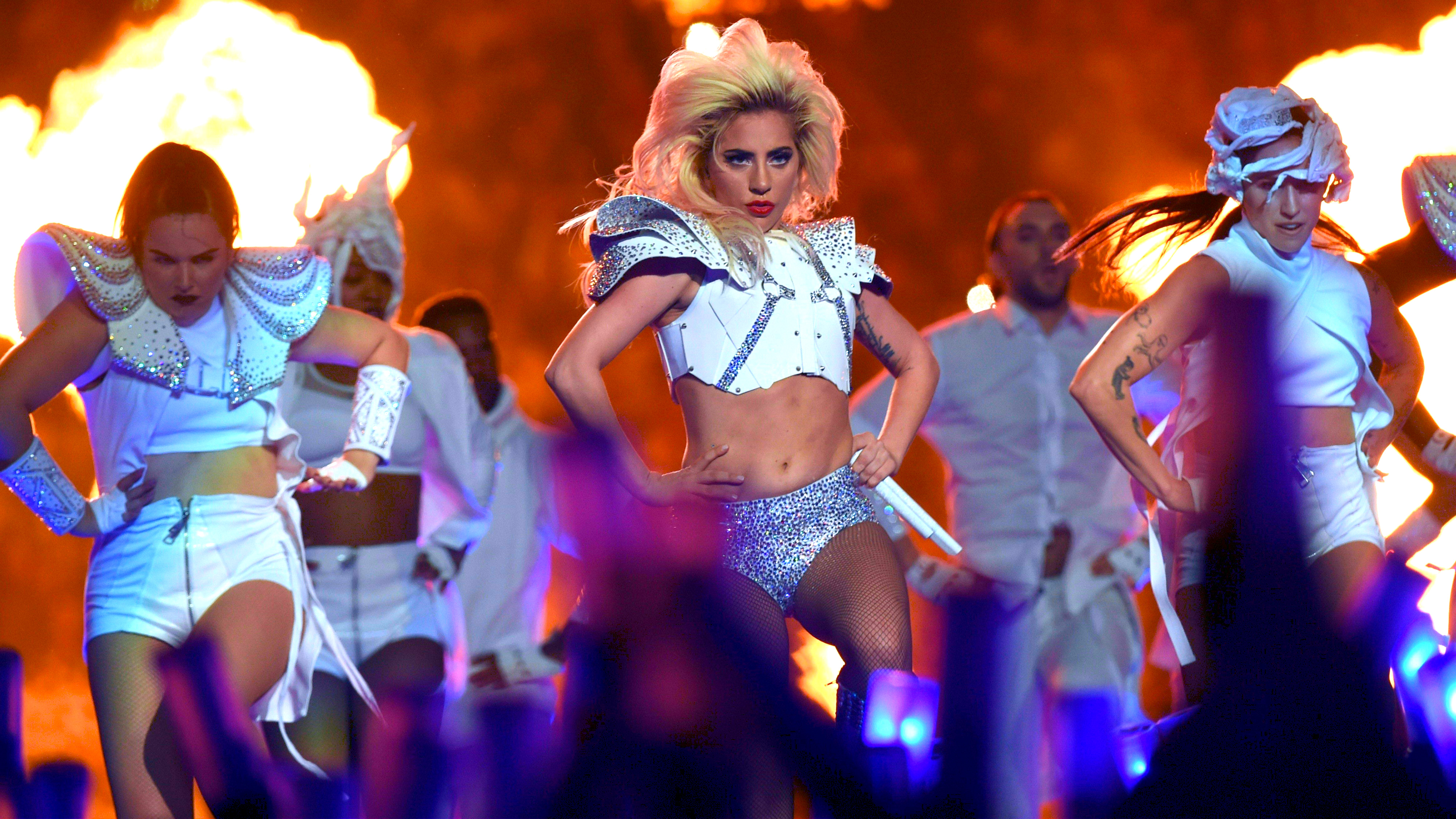 Lady Gaga performs during the Super Bowl half-time show at the NRG Stadium in Texas last Sunday