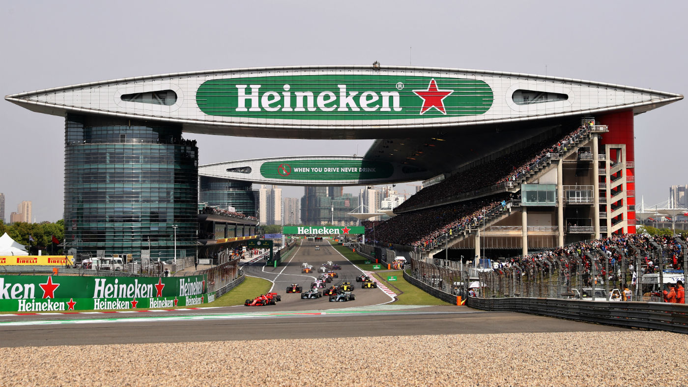 The F1 Chinese Grand Prix is held at the Shanghai International Circuit 
